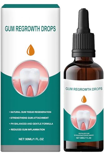 Gel rigenerante gencives,Gocce per trattamento gengive, Gocce di ricrescita delle gengive, Gocce di ringiovanimento delle gengive, ripristino delle gengive e gocce, 30 ml