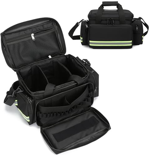 Be-Better Medical Bags Empty First Aid Bag,First Responder Bag,First Aid Kits Organizer with Detachable Dividers,Emergency Bag for Nurses,Home Health Care, EMT