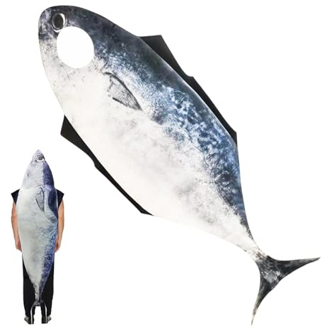 Genérico Disfraz De Pescado De Halloween | Adultos Niños Vestidos De Pescado Novedad Acogedor Disfraz De Animal Realista Para Adultos Cosplay Party Festival Halloween Masquerade Events Play