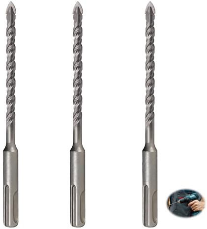 3 Brocas Hormigón, 6 X 160mm Juego De Brocas Sds Plus Para Hormigón Taladro Profesional Brocas De Cruceta Accesorios Martillo Perforador Rotativo Para Perforación Profesional