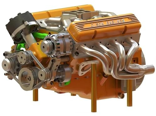 Kit per costruire il proprio staminale auto V-8 kit motore per adulti, 4 tempi 44 cc,V8 Kit motori a gas, benzina Ohv V8 kit modello motore piccolo blocco, kit mini V 8 E-ngine che funziona