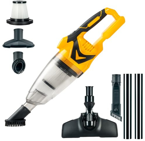 HENYEER Aspirapolvere portatile pieghevole 4 in 1,aspirapolvere senza fili compatibile con batteria Dewalt da 20 V,aspirapolvere portatile multifunzionale da 10000 Pa (senza batteria)