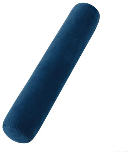 JF HOME BLISS Body Pillow for Adults Travel & Home Long Round Cervical Pillow with Velvet Cover Side Sleeper Bolster Pillow Portable Body Pillow, Blue, 90x20cm