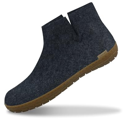 glerups dk Modell GR Mixte Adulte Pantoufles en Feutre,Chaussons, Bleu (Denim),40 EU