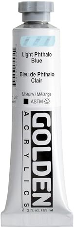 Golden : Heavy Body Acrylic Paint : 60ml : Light Phthalo Blue I