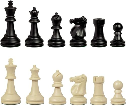 Bobby Fischer Ultimate Tournament Staunton Chess Pieces with 3.75 Inch King & Triple Weight Over 3.85 lbs