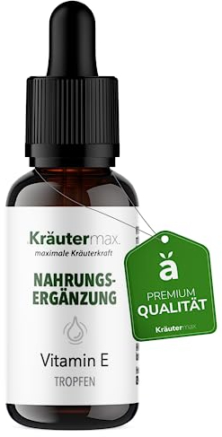 Vitamin E Öl | Vegan und Hochdosiert | Nach Kräutermax Originalrezeptur | Vitamin E Öl Natürlich | 1 x 15 ml