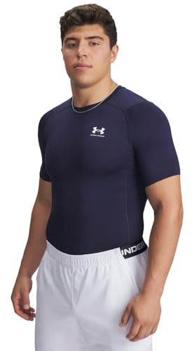 Under Armour Mens UA HG Armour Comp SS, short-sleeved sports t-shirt for men, comfortable and lightweight gym clothes for workouts
