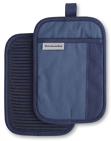 KitchenAid Beacon Pot Holder Set, 7x10, Navy/Ink Blue