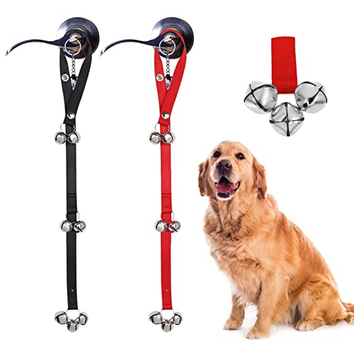 Girls'love talk Dog Doorbells, 2 Pack Dog Training Bells for Door, Adjustable Length Dog Potty Training Door Bell for Small, Medium, Large Dogs