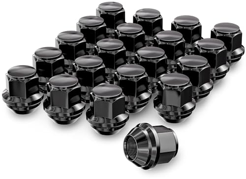 Ryin Tuercas cromadas de 12 x 1.5, tuercas hexagonales de 3.17 cm, 3/4 OEM estilo de fábrica grandes de bellota para Focus Fusion Escape Lincoln MKC MKZ