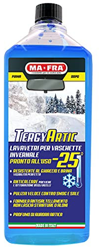 MAFRA, Tergy Artic-25°C, Lavavetri Concentrato per Vaschette Tergicristallo, Azione Anticongelante, con Anticalcare, 1 Litro