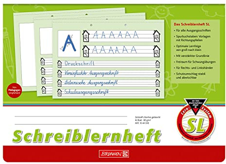PARTY DISCOUNT NEU BRUNNEN Heft DIN A4, 16 Blatt, Schreiblernheft, quer SL