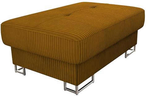 Mirjan24 Polsterhocker Cotere Cord, Hocker, Sofahocker, Moderner Sitzhocker, Sitzbank, Pouf, Fußbank, Farbauswahl (Poso 01)