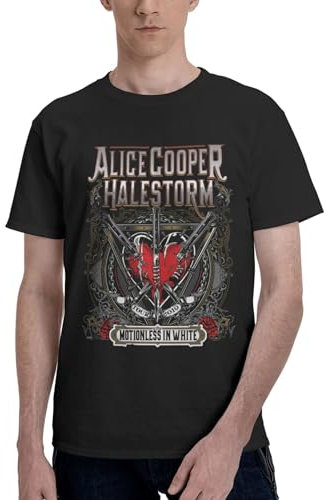Hale*Storms Rock Band-T-Shirts für Männer. Kurzärmliges Herren-T-Shirt zum Gedenken – T-Shirts aus Reiner Baumwolle, Rock-Style, mehrere Größen, geeignet für den Alltag, Geschenk für Fans X-Large