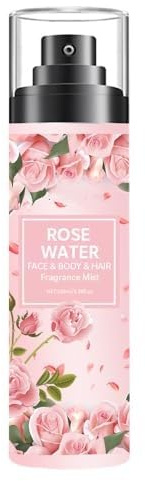 Brume tonique hydratante à l'eau de rose pour le visage et cheveux, 100 ml, parfum rose, soin des cheveux, hydratant, apaisant, brume volumisante instantanée