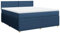 Willood Boxspringbett Einzelbett mit LED Matratze Bettgestell mit Kopfteil Schlichtes Design Polsterbett mit Matratze Blau 180x200 cm Stoff