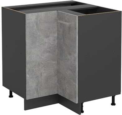 Vicco Mobile ad angolo cucina R-Line, Calcestruzzo, 75.6 cm senza piano di lavoro, per la libera combinazione all'interno di sistemi cucina modulari