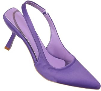 Womens Strappy Sandals Pointed Toe Kitten Mid Heel Ladies Sandals Comfortable Stylish Slingback Pumps Shoes Party Work Dress Outdoor