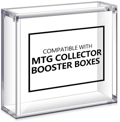 Cinnvoice Collector Booster Boxes, Compatible with MTG Collector Booster Boxes Acrylic Magnetic Case Protective Stackable for Collectors (1 Pcs,5.67 x 1.54 x 5.24 Inch)