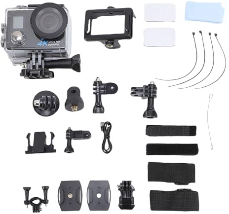 Keenso Action Camera, 4K Underwater Camera 170 ° Vidvinkel WiFi -videokamera för Utomhuscykling