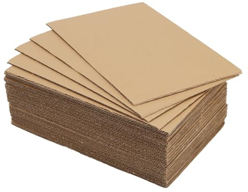 CHEUNGR 40 Pack Corrugated Cardboard Sheets, A4 Cardboard Paper 3mm Thick Flat Kraft Board for Arts, Crafts, Painting and Modeling, 200 x 300 mm