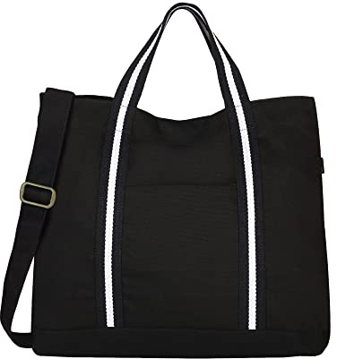EcoRight Bolsa de lona para fines de semana grandes | Bolsa cruzada para hombre con asas duales | Bolsa de compras reutilizable, bolsa de playa, bolsa de viaje para el trabajo, compras de comestibles