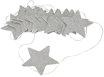 Decorazione da Appendere con Stelle, Decorazione a Stelline Scintillanti Decorazione da Appendere per la Laurea per Feste di Matrimonio Camerette per Bambini Zanzariere da Parete per Finestre(Argento)