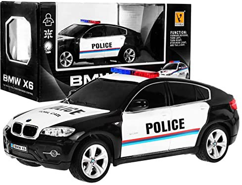 Fahrzeug Polizeiauto Modell 1:24 Ferngesteuerte Fernbedienung für Kinder Jungen 8+
