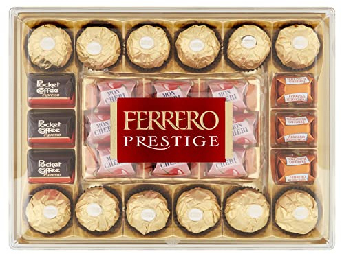 Ferrero Prestige con Pocket Coffee, Ferrero Rocher, Mon Cheri e Kusschen Scatola con Praline di Cioccolato 319g (2023)