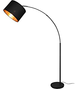 Lampada ad arco grande sporgenza nero oro – altezza 171 cm