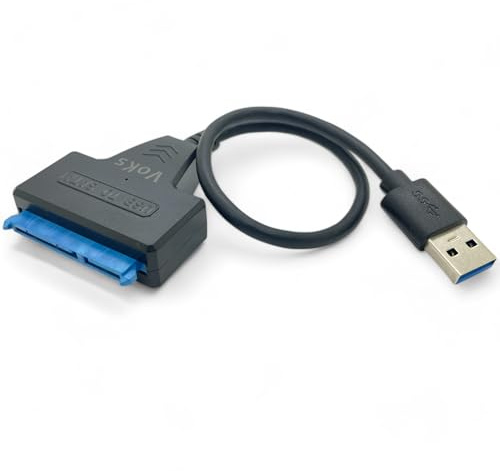 VoKs USB 3.0 zu SATA Adapter Kabel Festplatten mit UASP Support für 2.5 Zoll HDD SSD Festplatte, Externes Kabel, Port, Konverter Festplatten-Adapter