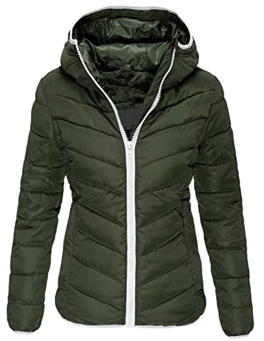 NAFING Veste Polaire Femme Grande Taille, Doudoune Femme Avec Capuche Blouson Hiver Chaude Doudoune Duvet Matelassé Anorak Zippée Parka Légère Manteau Mi Saison Doudounes De Randonnée Femme