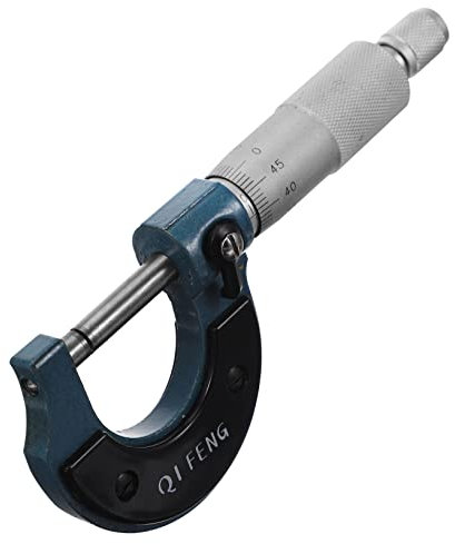 JEWEDECO 0-25mm Spiral Micrometer Precision Measuring Tool outside Micrometer Caliper for Mechanical and Educational Use