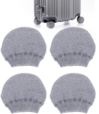 Juego de 4 protectores para ruedas de maleta, reducción del ruido y accesorios de viaje profesionales y desplazamientos interiores