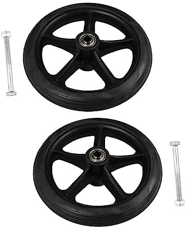 DIYEAH 2pièces Roue Avant Pour Fauteuil Roulant Manuel Roue à Pneu Plein De Remplacement Pour De Fauteuil Roulant Endommagées Accessoires Pour