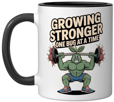 Carnivorous Plant Enthusiast Venus Flytrap Growing Art Ceramic Mug, Black/White