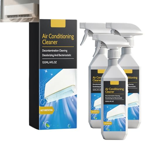 GNAUMORE Limpiador de Aire Acondicionado,Kit Nettoyage Climatización,Detergente,para Filtros y Componentes Climatizadores,Eliminar Los Malos Olores,3pc