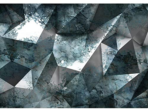 Runa Art Photo Wallpaper 3D Metal Look 352 x 250 cm Non-Woven Wall Art XXL Moderne Living Room Bedroom Blue 9163011b