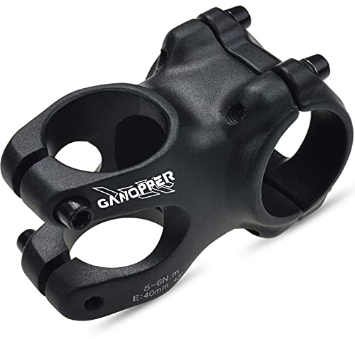GANOPPER Vorbau 31,8 * 40mm MTB Mountainbike Racing Straße Lenker Vorbau Aluminium 3 Grad Riser Lenker Teil (Schwarz)