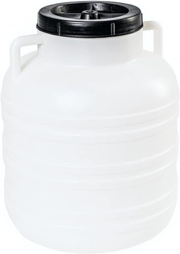 Barile di plastica 10/20/30/40/60/80 l, contenitore per la fermentazione, barile per la pioggia, colore blu (30 l)