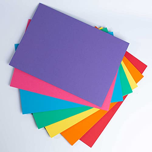House of Card & Paper Lot de 50 feuilles de papier cartonné A3 210 g/m² Couleurs arc-en-ciel