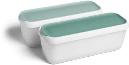 Springlane Lot de 2 boîtes de conservation pour glace alimentaire, 1 l, sans BPA, de qualité alimentaire