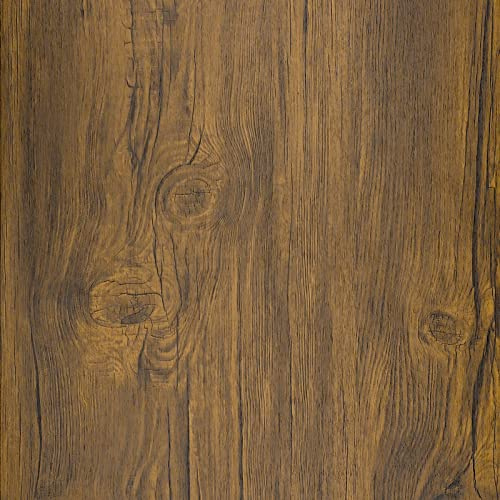 Abyssaly Wood Effect Vinyl Wrap Self Adhesive Wallpaper Brown Sticky Back Plastic 60cm X 300cm Oak Vintage Peel and Stick Wallpaper for Decorative Kitchen worktop Cabinet Table Furniture Stickers