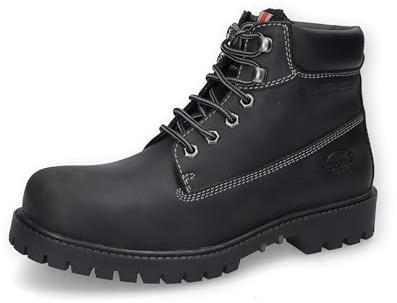 Dockers by Gerli Herren Combat Boots, Männer Stiefeletten,warm gefüttert,Kurzstiefel,uebergangsschuhe,uebergangsstiefel,schwarz,43 EU