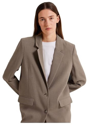 SELECTED FEMME SLFRITA LS Relaxed Blazer Camel Mel Noos, Camel/Detail:Melange, 42