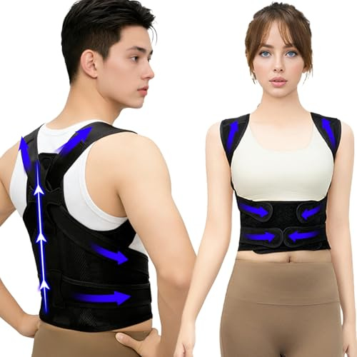 Tuanziya Back Brace Posture Corrector for Women and Men, FSA&HSA Eligible, Improve Posture, Relief for Upper and Lower Back, Lumbar, Neck, Shoulder Pain,Scoliosis & Hunchback Support