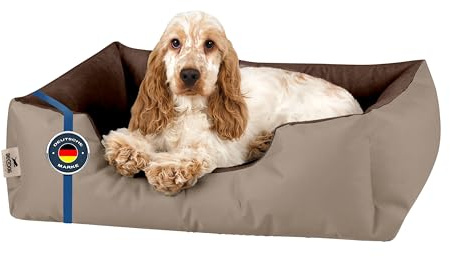 BedDog® lit pour Chien LUPI, Beige/Brun, M env. 70x55 cm,Panier Corbeille, Coussin de Chien