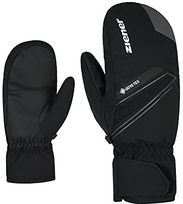 Ziener Manoplas de esquí GUNARO para Hombre, Impermeables, Transpirables, cálidas, Gore-Tex, Negro.Magnet, 11