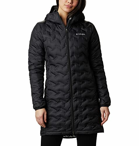 Columbia Delta Ridge Long Down Jacket, Piumino Donna, Black, Taglia XS